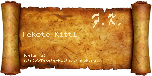 Fekete Kitti névjegykártya